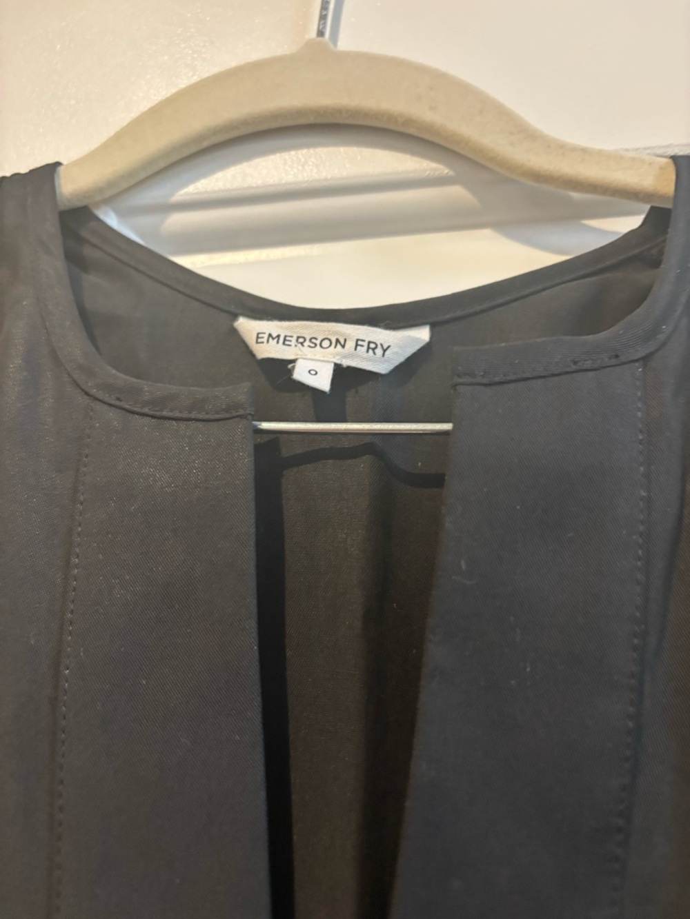 CLEARANCE! Emerson Fry Sage Black Linen Maxi Dress with Drawstring Waist - Picture 4 of 5